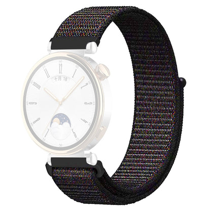 Huawei Watch GT 4 41mm / Garmin Venu 3S Watch Band 18mm Nylon Loop Adjustable Wrist Strap - Black#serie_8