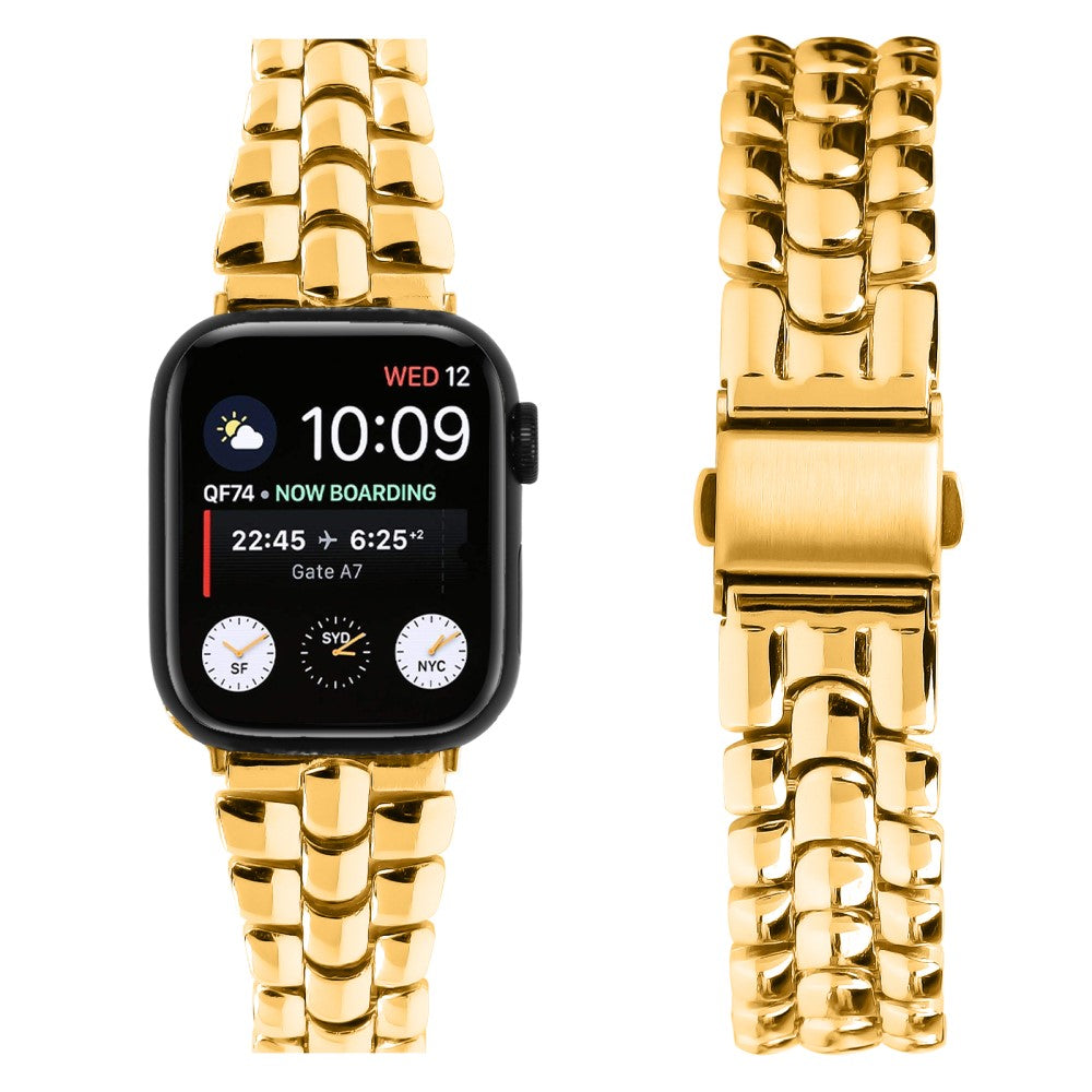 Helt Vildt Elegant Metal Universal Rem passer til Apple Smartwatch - Guld#serie_2