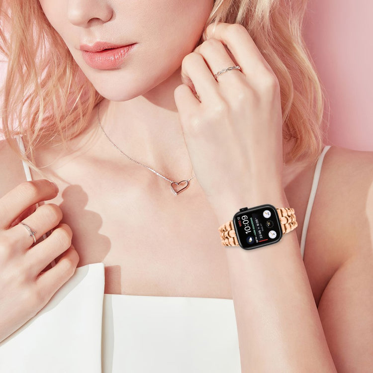 Helt Vildt Cool Metal Universal Rem passer til Apple Smartwatch - Pink#serie_3