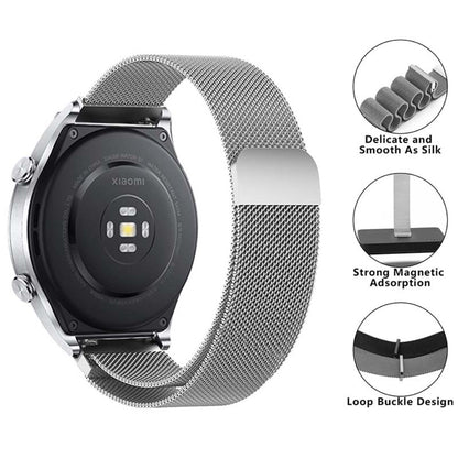 Meget Pænt Metal Universal Rem passer til Smartwatch - Sølv#serie_3