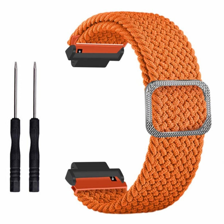 Fed Nylon Universal Rem passer til Garmin Smartwatch - Orange#serie_1