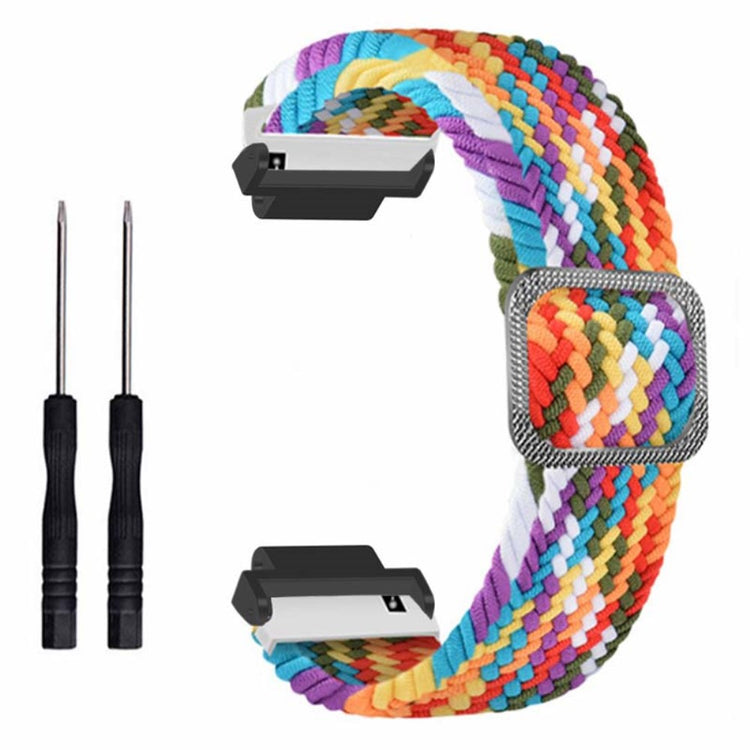 Fed Nylon Universal Rem passer til Garmin Smartwatch - Flerfarvet#serie_2