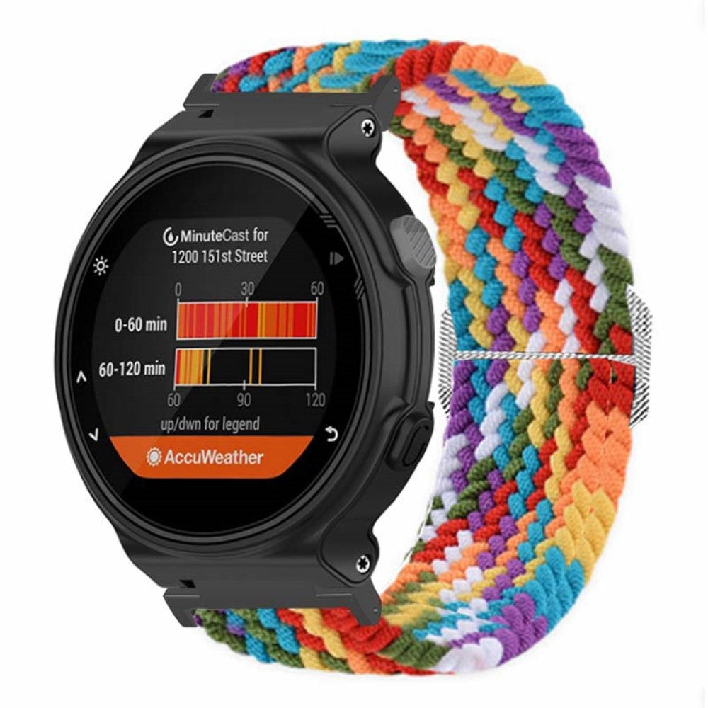 Fed Nylon Universal Rem passer til Garmin Smartwatch - Flerfarvet#serie_2