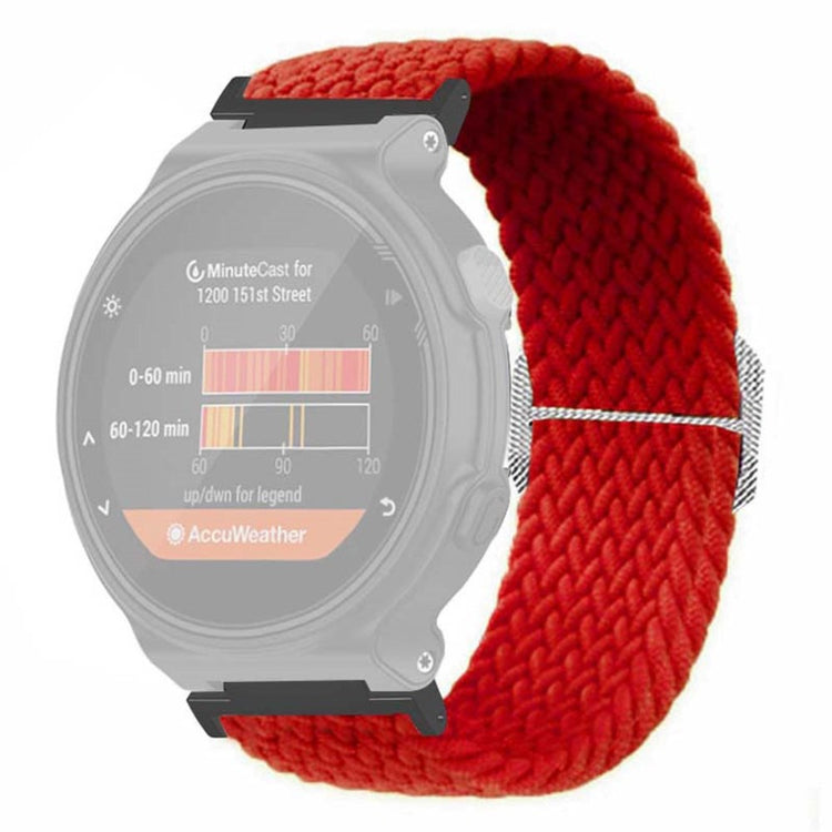 Fed Nylon Universal Rem passer til Garmin Smartwatch - Rød#serie_10