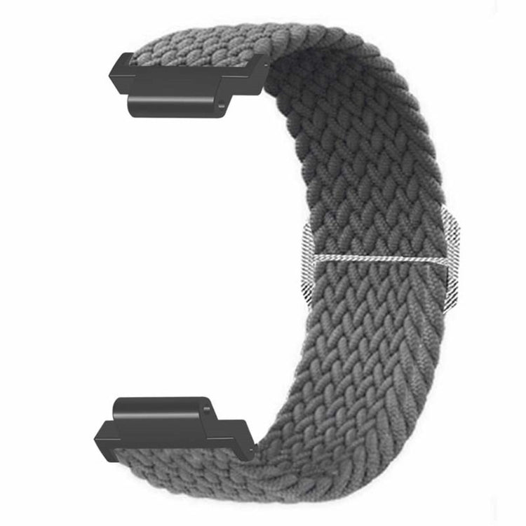 Fed Nylon Universal Rem passer til Garmin Smartwatch - Sølv#serie_11