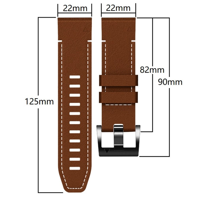 Vildt Rart Kunstlæder Universal Rem passer til Smartwatch - Sort#serie_1