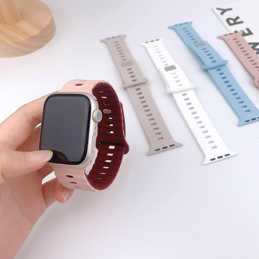 Mega Cool Silikone Universal Rem passer til Apple Smartwatch - Blå#serie_8