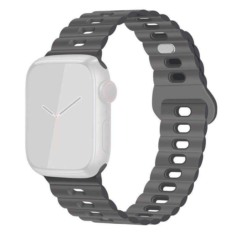 Mega Cool Silikone Universal Rem passer til Apple Smartwatch - Sølv#serie_20