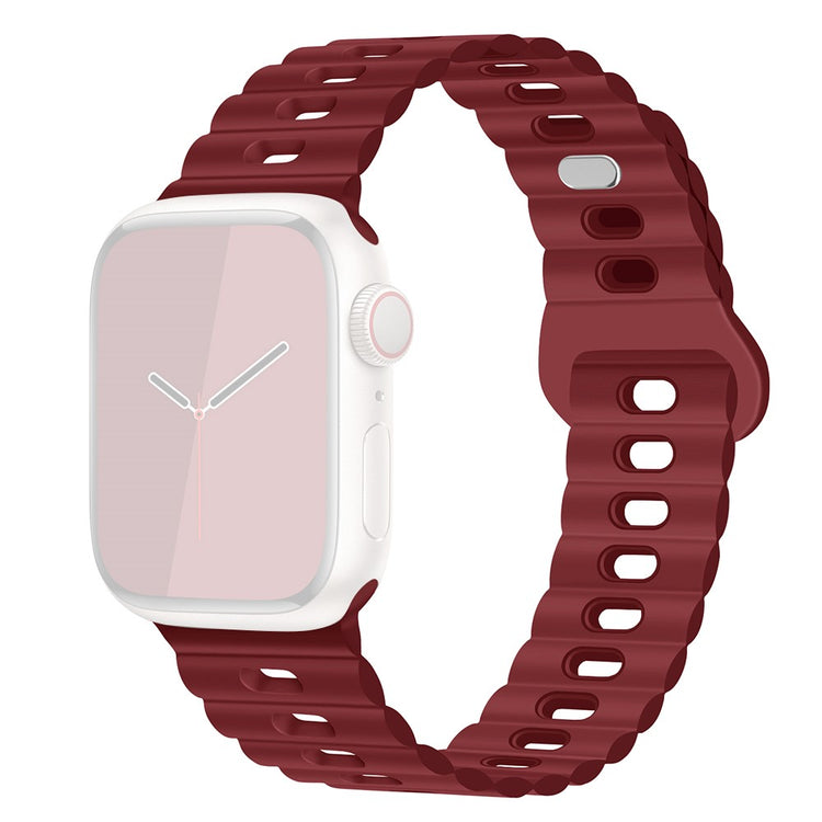 Mega Cool Silikone Universal Rem passer til Apple Smartwatch - Rød#serie_21