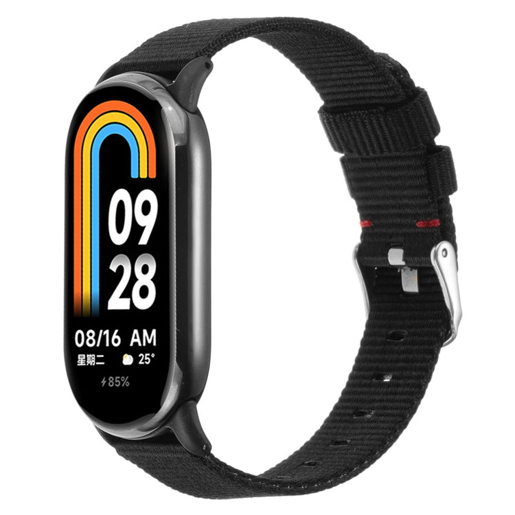 Super Smuk Nylon Rem passer til Xiaomi Smart Band 8 - Sort#serie_8