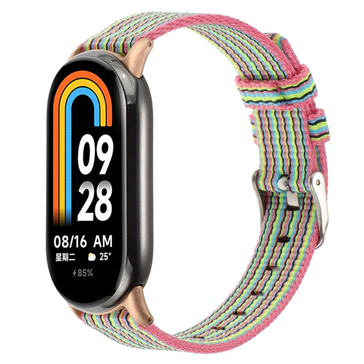 Super Smuk Nylon Rem passer til Xiaomi Smart Band 8 - Pink#serie_13