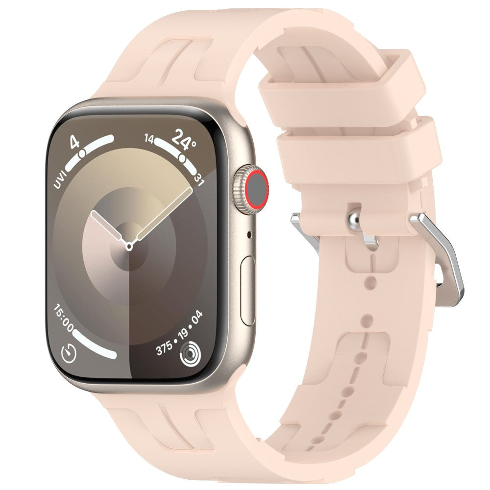 Slidstærk Silikone Universal Rem passer til Apple Smartwatch - Pink#serie_14