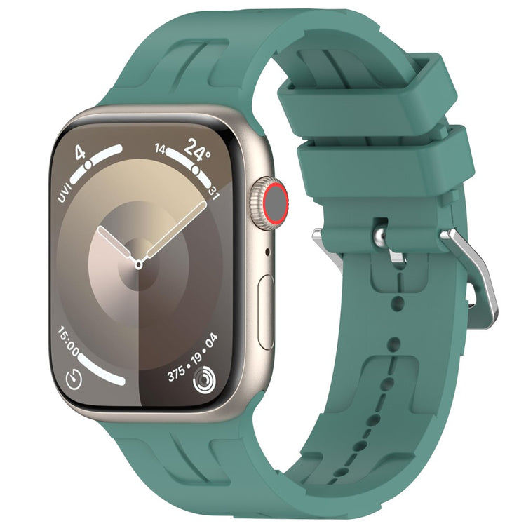 Sejt Silikone Universal Rem passer til Apple Smartwatch - Grøn#serie_3