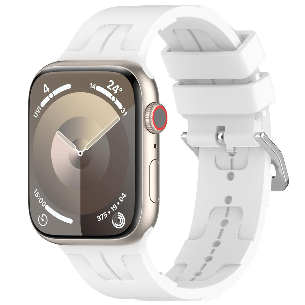 Sejt Silikone Universal Rem passer til Apple Smartwatch - Hvid#serie_13