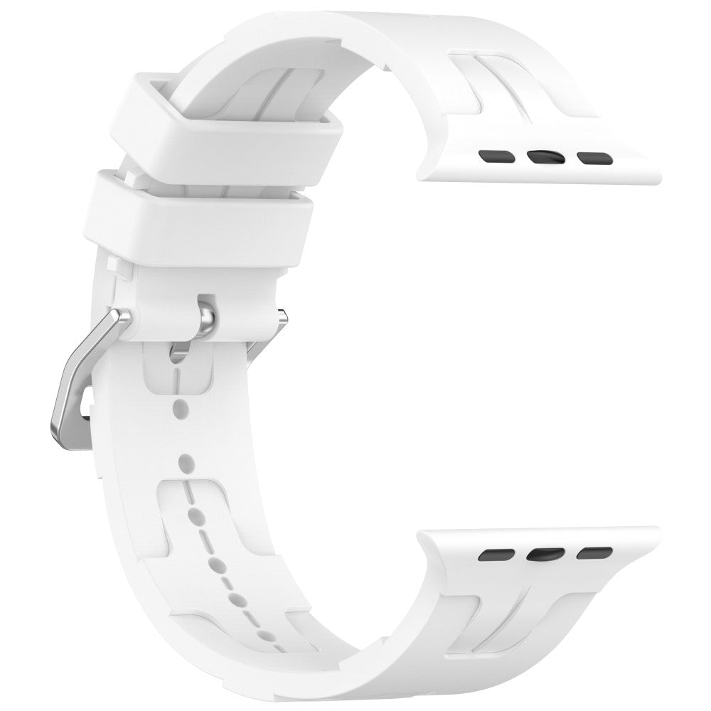 Sejt Silikone Universal Rem passer til Apple Smartwatch - Hvid#serie_13