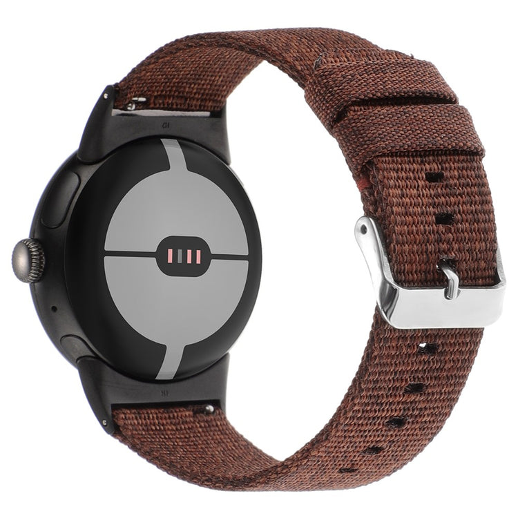 Nylon Universal Rem passer til Google Pixel Watch / Google Pixel Watch 2 - Brun#serie_2