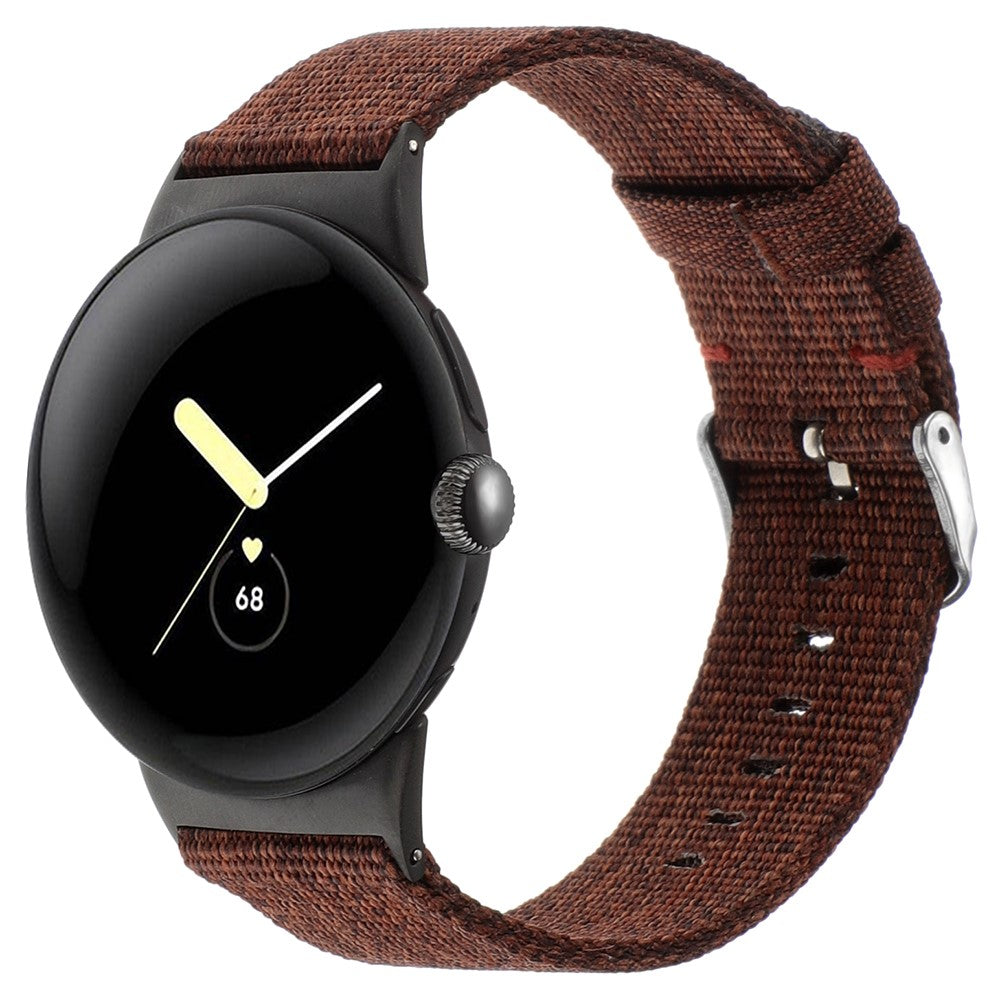 Nylon Universal Rem passer til Google Pixel Watch / Google Pixel Watch 2 - Brun#serie_2