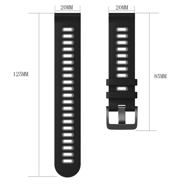 Rigtigt Sejt Silikone Universal Rem passer til Smartwatch - Hvid#serie_1