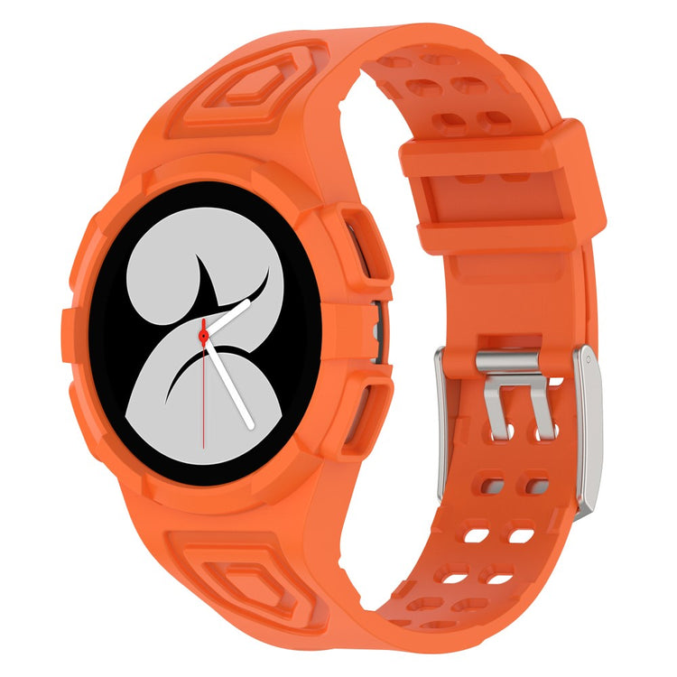 Meget Godt Silikone Rem passer til Samsung Galaxy Watch 4 (44mm) - Orange#serie_2