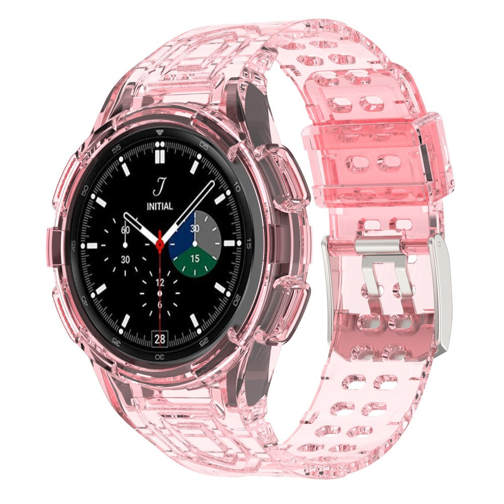 Sejt Silikone Rem passer til Samsung Galaxy Watch 4 Classic (46mm) - Pink#serie_10