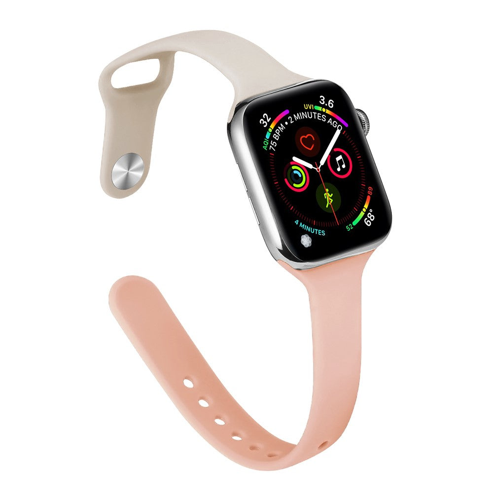 Tidsløst Silikone Universal Rem passer til Apple Smartwatch - Pink#serie_8