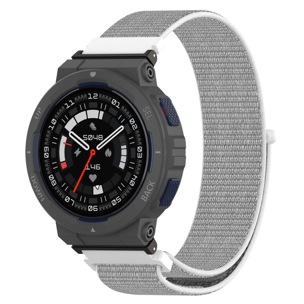 Meget Cool Nylon Rem passer til Amazfit Active Edge - Sølv#serie_5