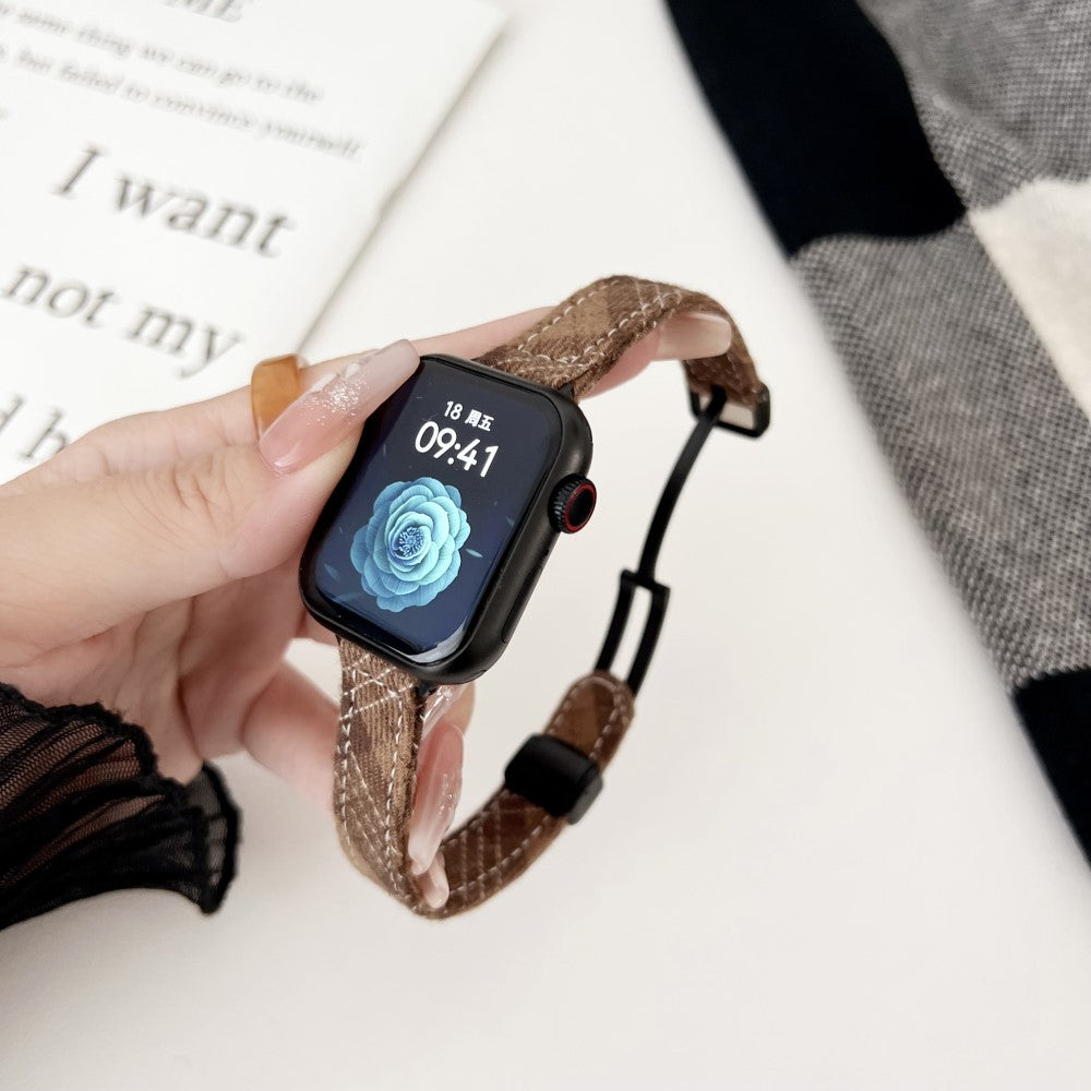 Rigtigt Flot Nylon Universal Rem passer til Apple Smartwatch - Brun#serie_1