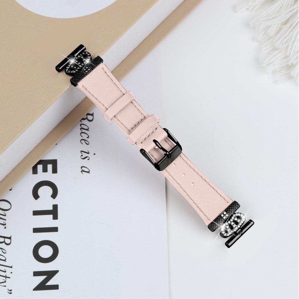 Super Flot Ægte Læder Rem passer til Amazfit Cheetah Pro - Pink#serie_4