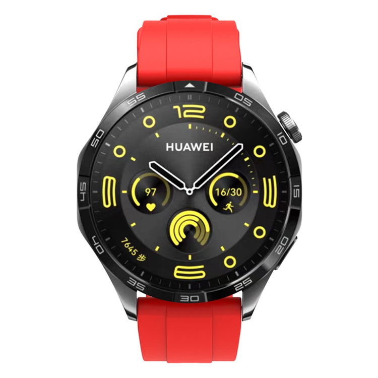 Super Smuk Silikone Rem passer til Huawei Watch GT 4 46mm - Rød#serie_5