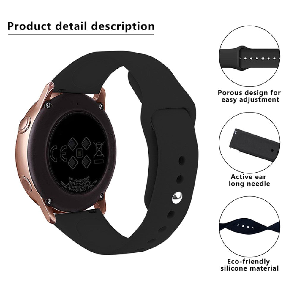 KALEBOL KLB-DKGJ-001 Samsung Galaxy Watch6 Classic 47mm 43mm Watch Band 20mm Silicone Strap - Midnight Blue#serie_14