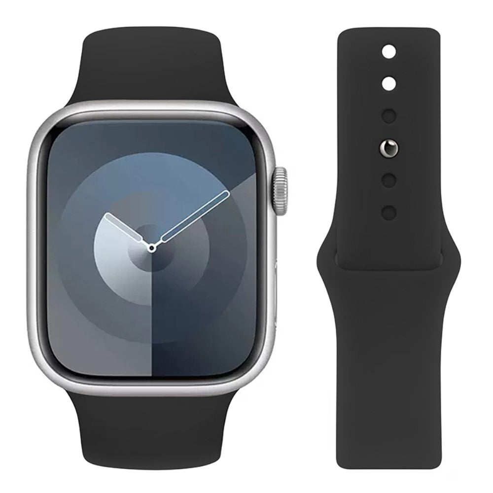 Skøn Silikone Universal Rem passer til Apple Smartwatch - Sort#serie_5