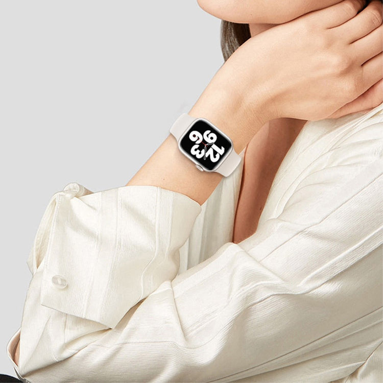 Skøn Silikone Universal Rem passer til Apple Smartwatch - Lilla#serie_14