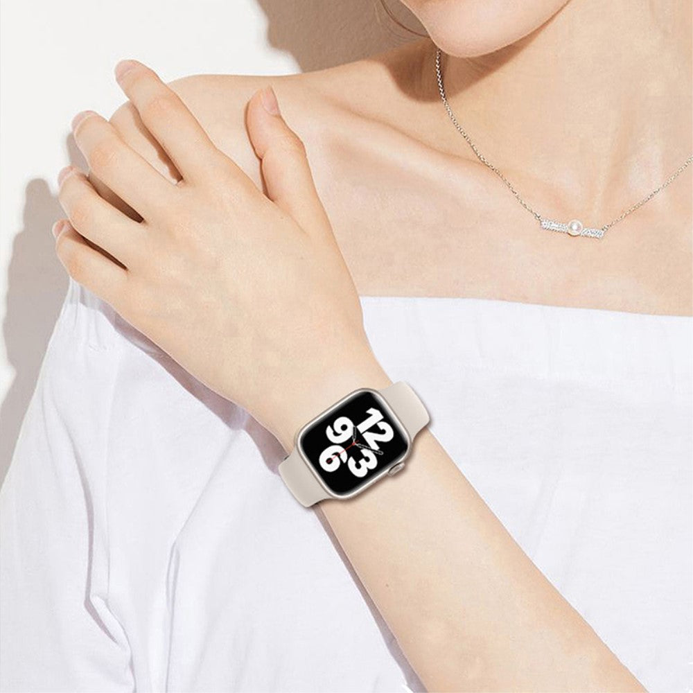 Skøn Silikone Universal Rem passer til Apple Smartwatch - Rød#serie_6