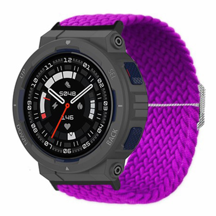 Rigtigt Godt Nylon Rem passer til Amazfit Active Edge - Lilla#serie_15