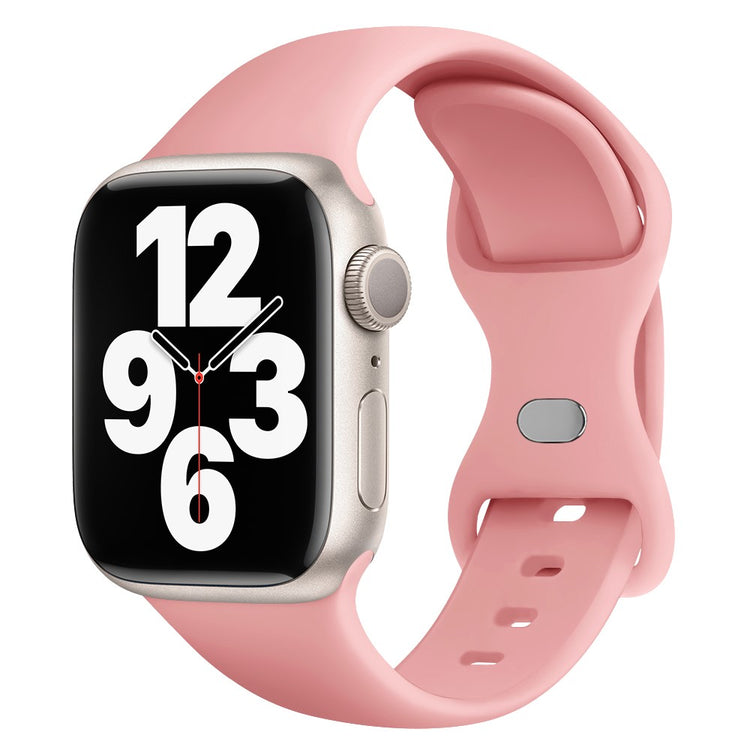 Stilfuld Silikone Universal Rem passer til Apple Smartwatch - Pink#serie_10