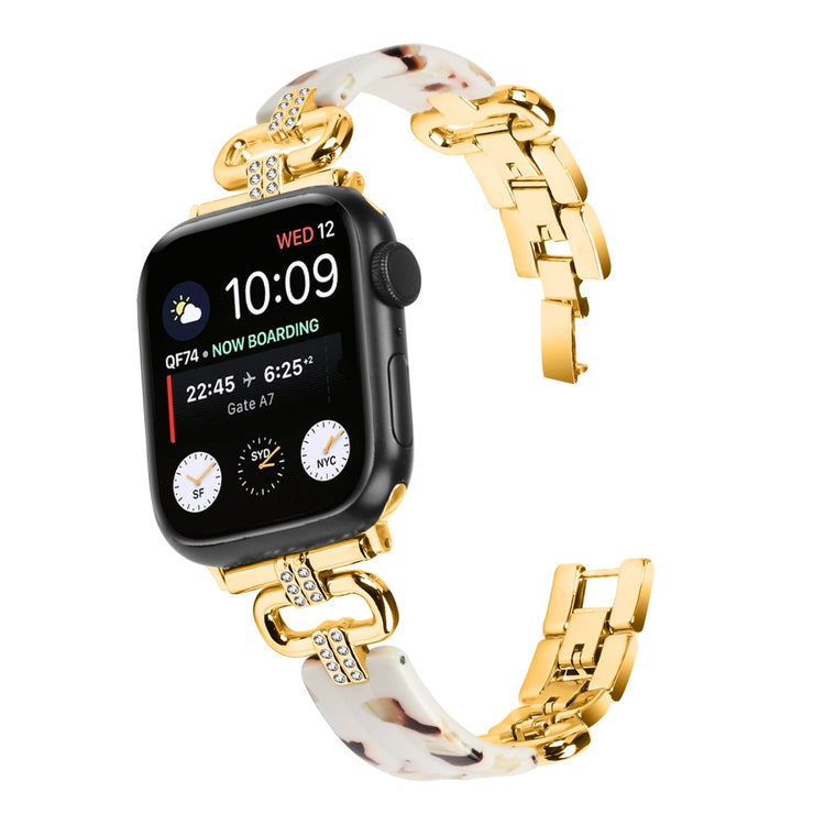 Metal, Plastik Og Rhinsten Universal Rem passer til Apple Smartwatch - Guld#serie_3