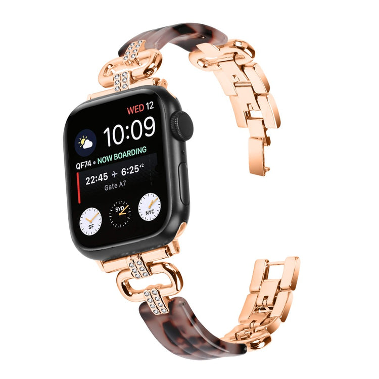 Metal, Plastik Og Rhinsten Universal Rem passer til Apple Smartwatch - Pink#serie_5