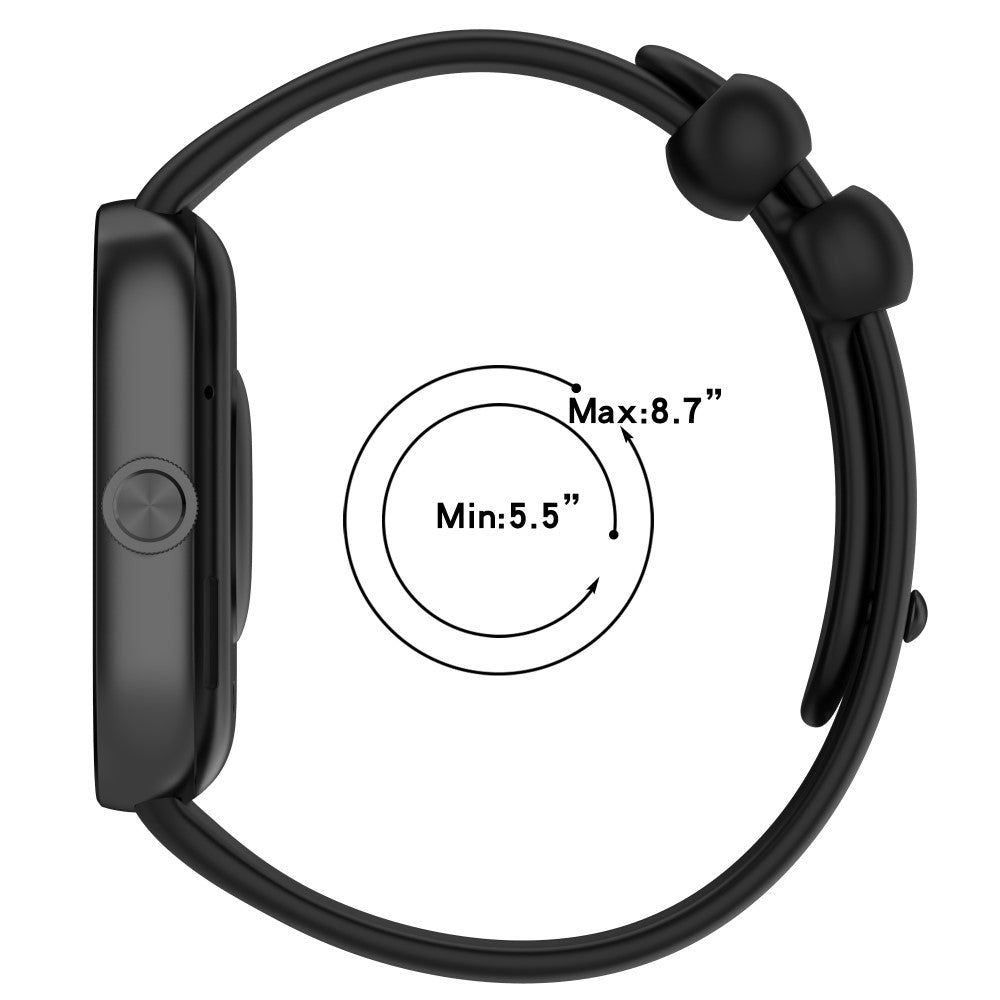 Silikone Universal Rem passer til Xiaomi Band 8 Pro / Xiaomi Redmi Watch 4 - Hvid#serie_10