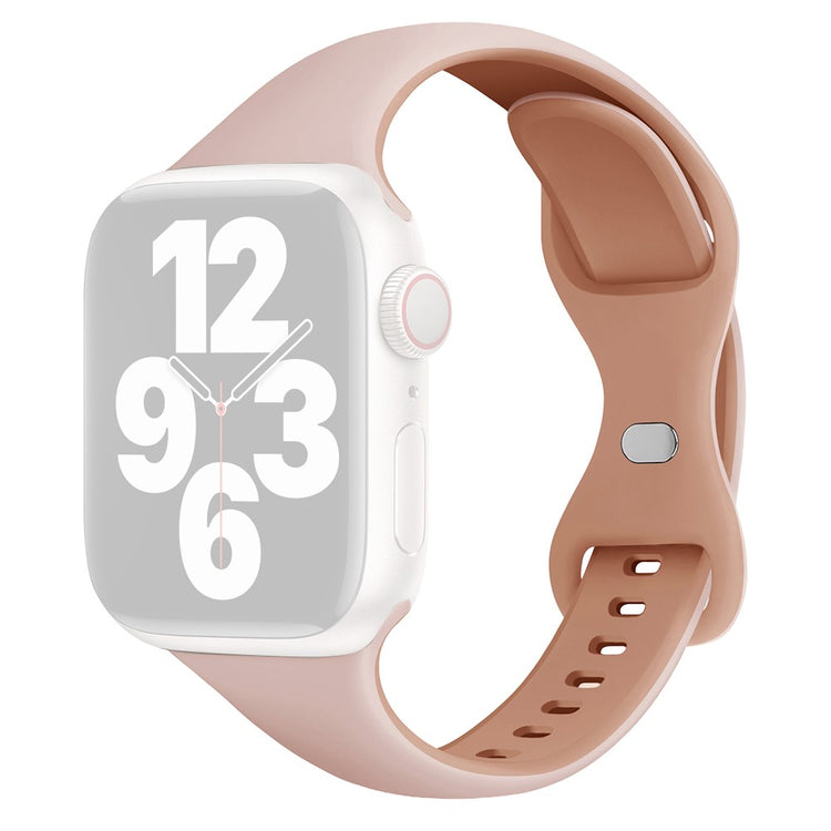 Rigtigt Fint Silikone Universal Rem passer til Apple Smartwatch - Pink#serie_17