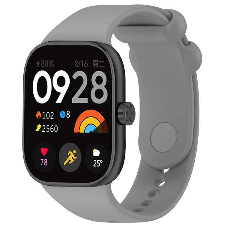 Silikone Universal Rem passer til Xiaomi Smart Band 8 Pro / Xiaomi Redmi Watch 4 - Sølv#serie_8