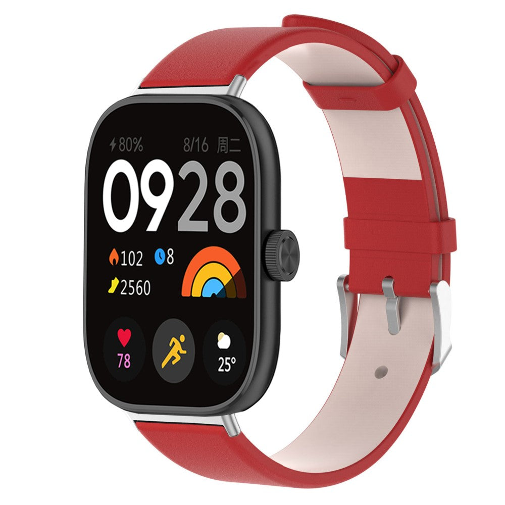 Kunstlæder Universal Rem passer til Xiaomi Smart Band 8 Pro / Xiaomi Redmi Watch 4 - Rød#serie_3