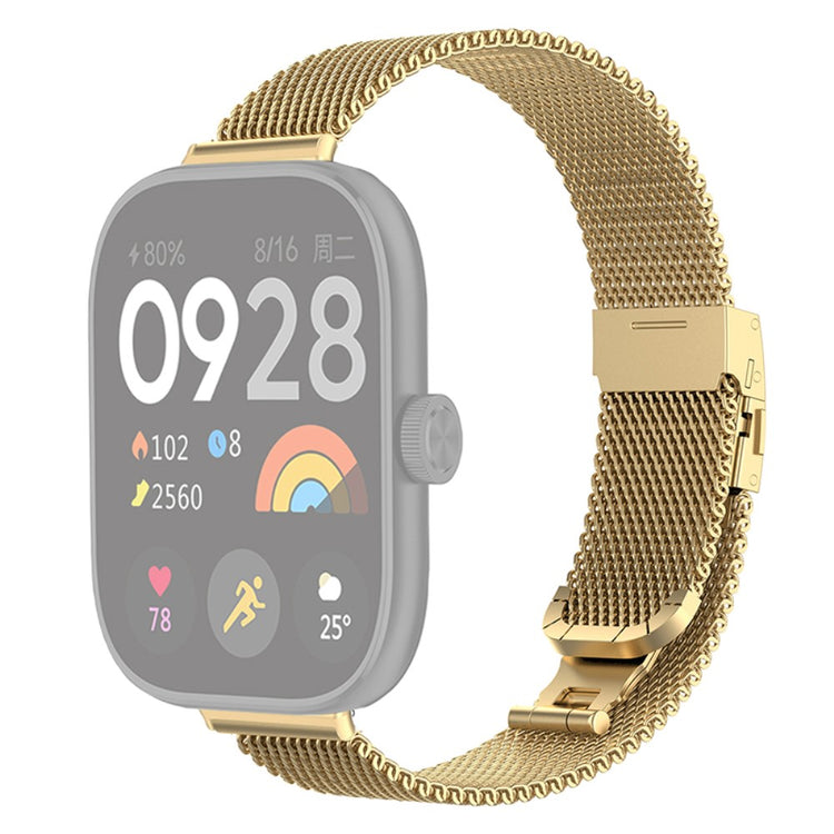 Metal Universal Rem passer til Xiaomi Smart Band 8 Pro / Xiaomi Redmi Watch 4 - Guld#serie_3