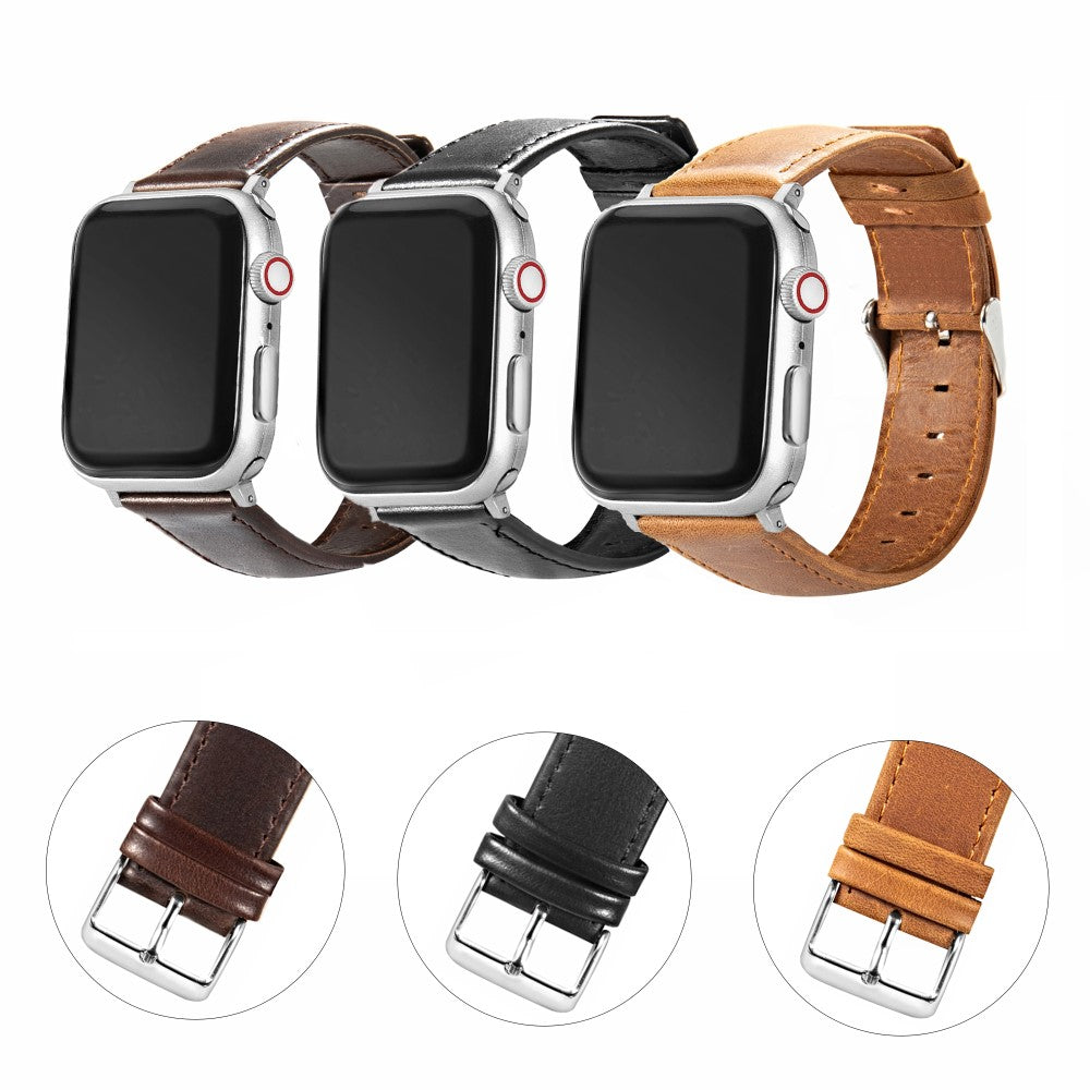 Apple Watch 49mm / 45mm / 44mm / 42mm Vintage Watch Straps - Black#serie_2