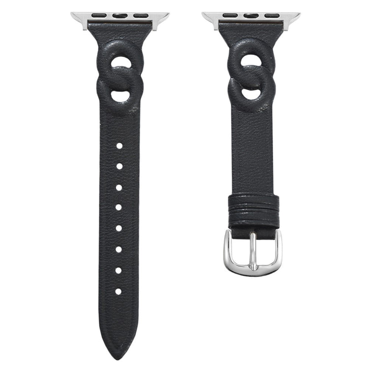 Apple Watch 49mm / 45mm / 44mm / 42mm Leather Watch Band - Black#serie_5