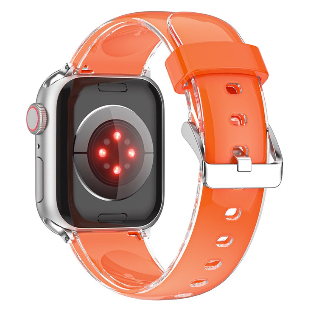 Rigtigt Slidstærk Silikone Universal Rem passer til Apple Smartwatch - Orange#serie_1