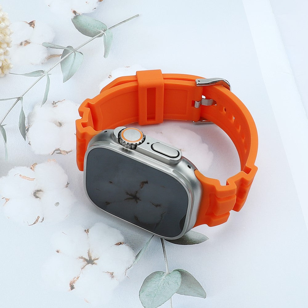 Rigtigt Fint Silikone Universal Rem passer til Apple Smartwatch - Orange#serie_1