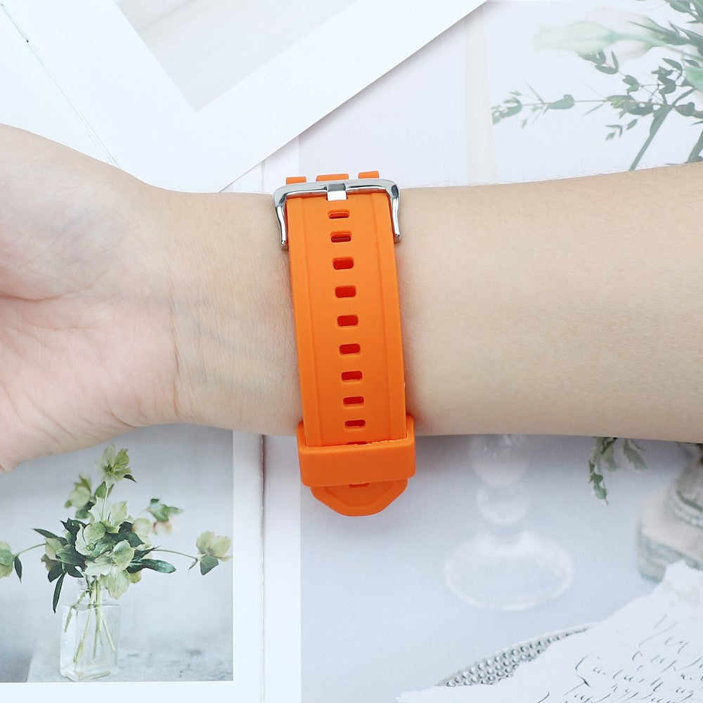 Rigtigt Fint Silikone Universal Rem passer til Apple Smartwatch - Orange#serie_1