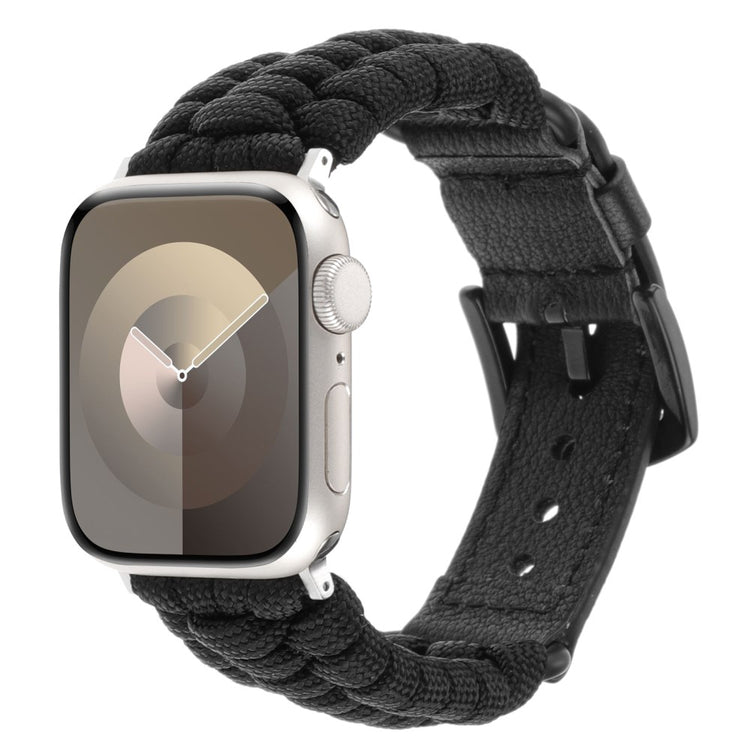 Mega Elegant Ægte Læder Universal Rem passer til Apple Smartwatch - Sort#serie_1