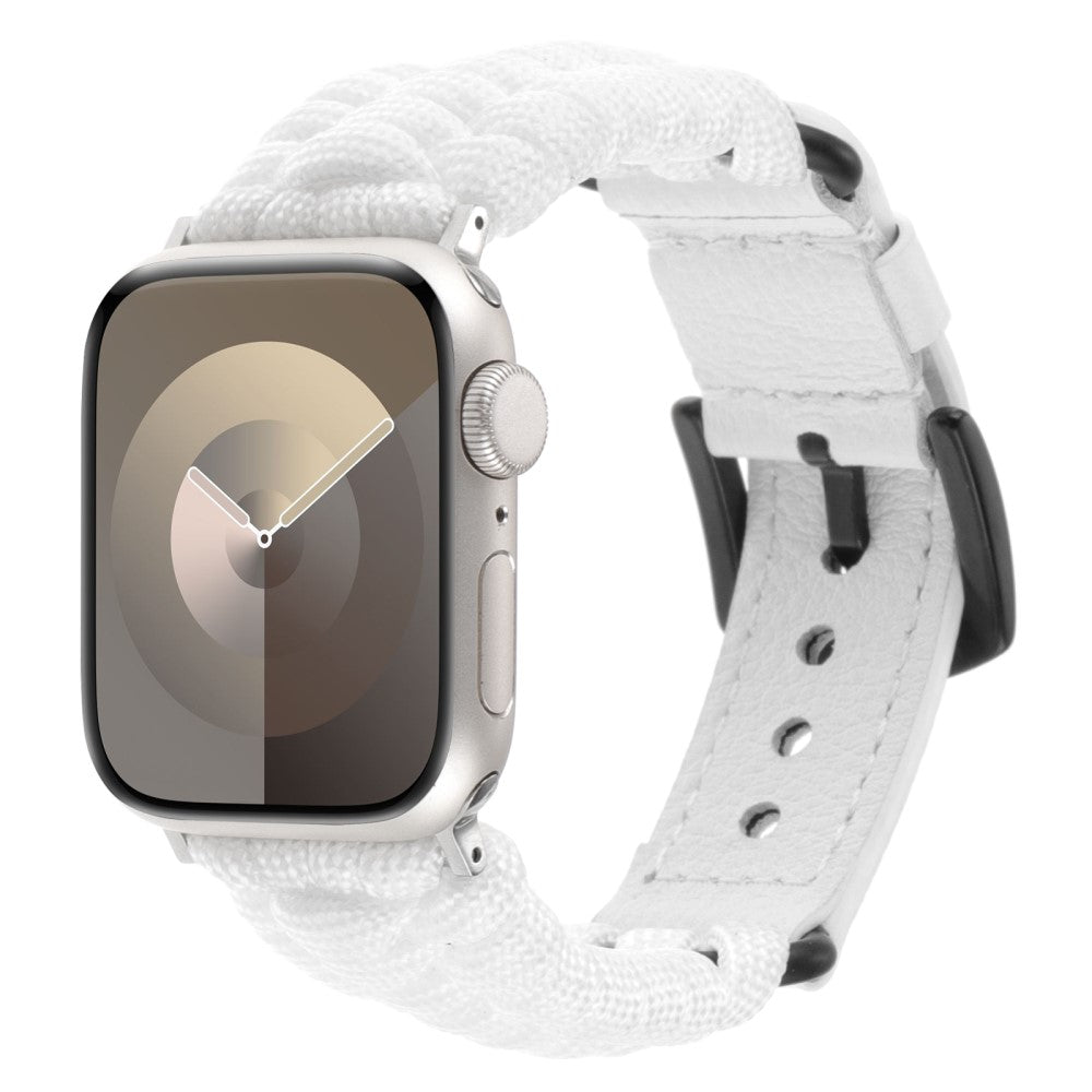 Mega Elegant Ægte Læder Universal Rem passer til Apple Smartwatch - Hvid#serie_2