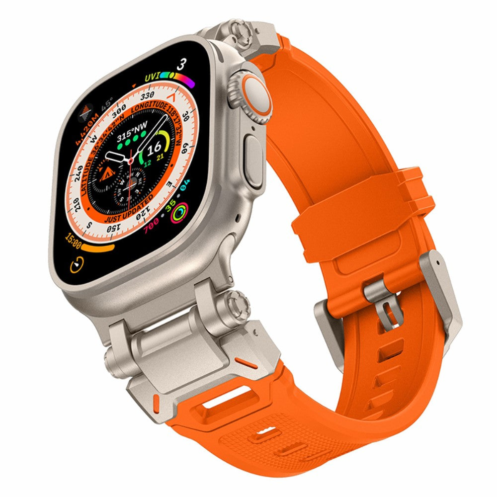 Rigtigt Fint Silikone Universal Rem passer til Apple Smartwatch - Orange#serie_7